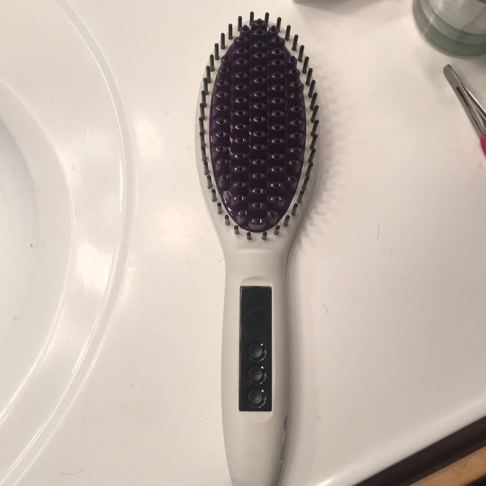 Straightener hair brush